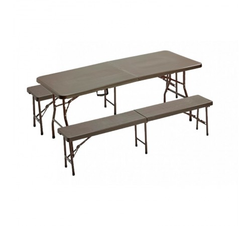 Set tavolo e sedie con struttura in acciaio pieghevole per 4 persone