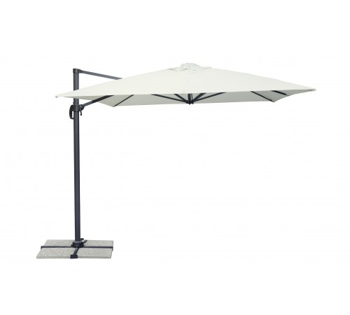 Ombrellone da giardino in alluminio con palo laterale girevole 3 x 4 metri