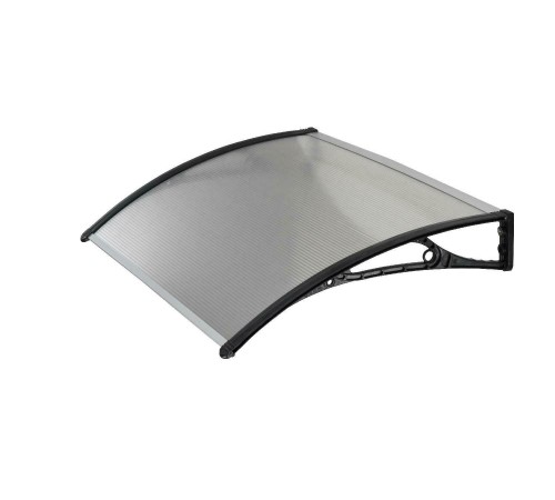 Pensilina tettoia modulare per porte e finestre in policarbonato 100 x 60 centimetri
