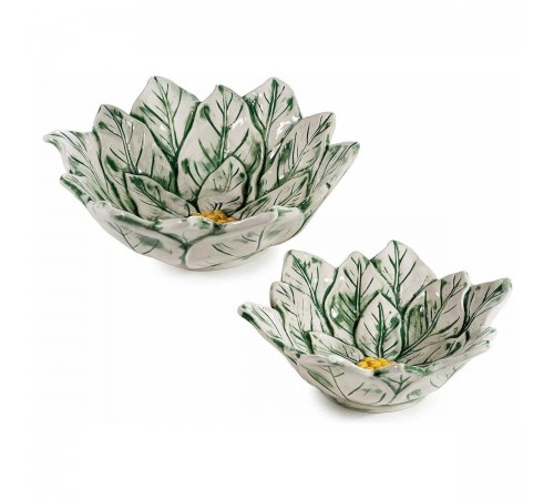 Set 2 Coppette a Stella di Natale Bianca in Ceramica