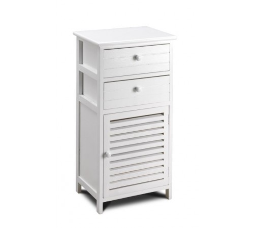 Mobiletto per Camera e Bagno 3 Scomparti Cassetti ed Anta 40 x 78 Centimetri