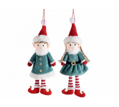 Elfi Natalizi da Appendere Decorazioni Artigianali Albero di Natale 6 Pezzi