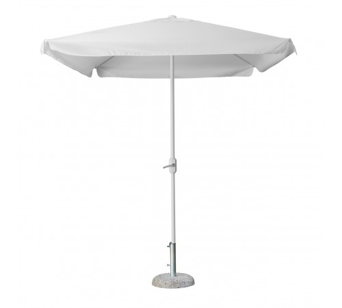 Ombrellone da giardino quadrato 3 x 2 metri in alluminio bianco con manovella e telo in poliestere