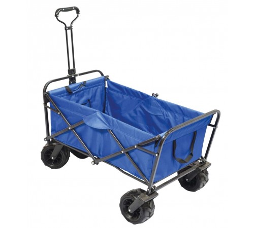 Carrello per giardinaggio e spiaggia pieghevole con ruote e manico telescopico