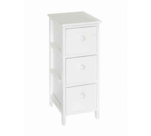 Cassettiera Compatta per il bagno e la casa 3 cassetti 26 x 63 centimetri
