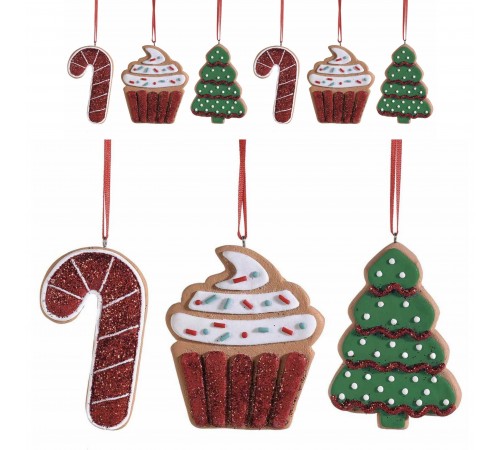 Decorazioni Natalizie Artigianali per Albero di Natale 9 Pezzi Figure Assortite