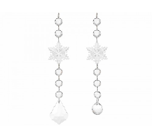 Decorazioni Natalizie da appendere con fiocchi di ghiaccio pendenti set da 12 decorazioni