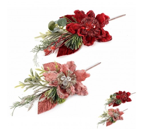 Fiori di Anemone Artificiale con Glitter Luccicanti