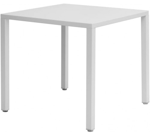 Tavolo per Esterni in Acciaio Autolivellante Arredamento per Bar, Ristoranti 70 x 70 cm Colore Bianco