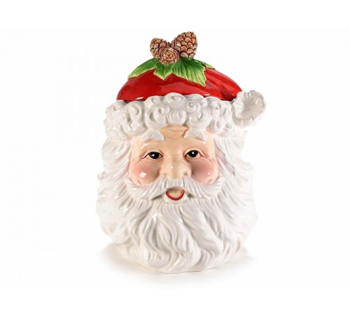 Barattolo da Cucina per Alimenti a Forma di Babbo Natale in Ceramica