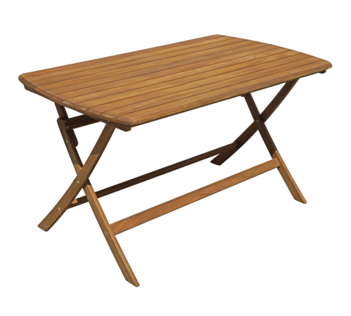 Tavolo da Giardino in Legno Pieghevole Rettangolare 140x80 cm
