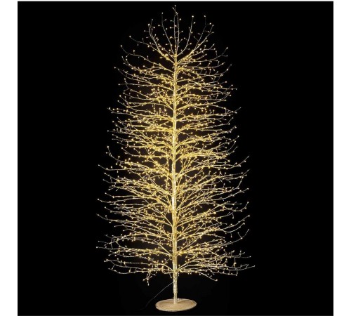 Albero di Natale Luminoso Dorato con 2700 Led, Uso Intero ed Esterno - Altezza 2,10 Mt