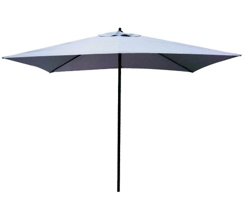 Ombrellone da giardino 2 x 3 metri color grigio con struttura in acciaio antracite