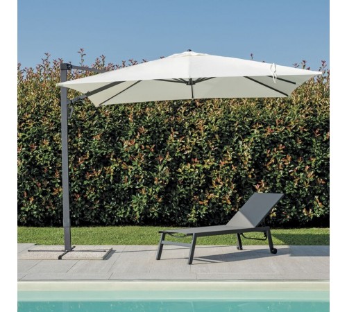 Ombrellone da Giardino con Palo Laterale in Alluminio,  Telo Idrorepellente, 3x3 Mt