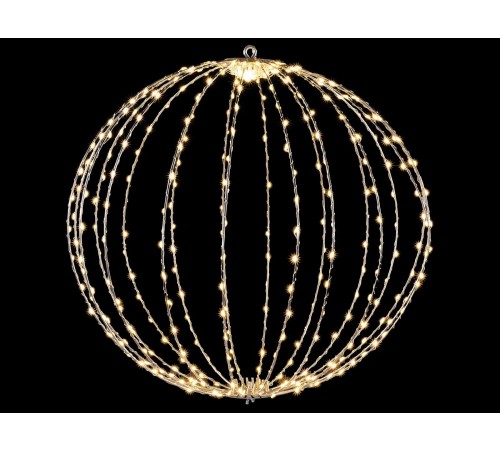 Palla di Natale Luminosa da Appendere con 360 Led - Uso Interno ed Esterno, Diametro 50 cm