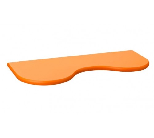 Set 4 Mensole per Camerette Bambini Arancioni dalla Forma Ondulare 56 Centimetri