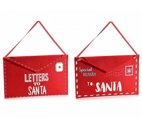 Letterine di Babbo Natale da appendere in legno set da 10 pezzi