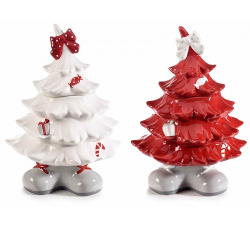 Barattoli da Cucina per Alimenti a Forma di Alberi di Natale in Ceramica