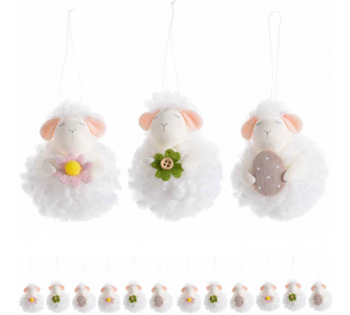 Pecorelle da appendere fatte a mano decorazione Pasquali per casa e vetrine 12 pezzi
