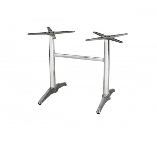 Base per tavolo bar rettangolare in alluminio per tavoli da 120 x 80 centimetri