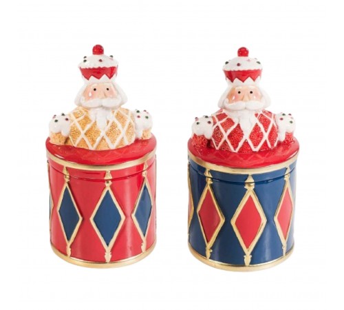 Barattoli da Cucina in Ceramica a Forma di Soldatini Schiaccianoci del Natale