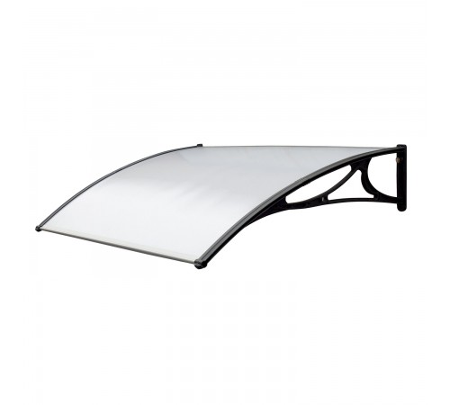 Pensilina tettoia modulare per porte e finestre in policarbonato 100 x 80 centimetri