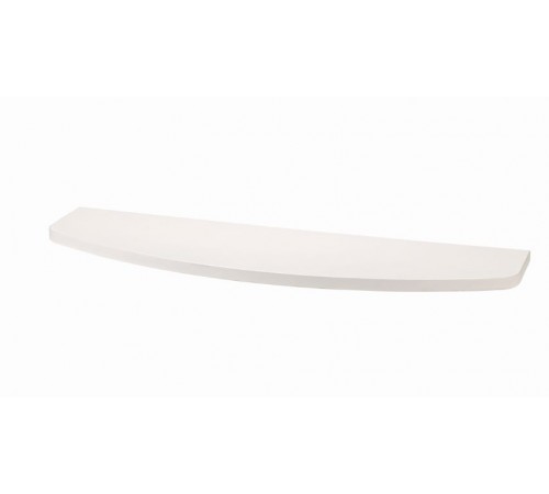 Set 4 mensole da parete componibili stondate bianche 70 centimetri