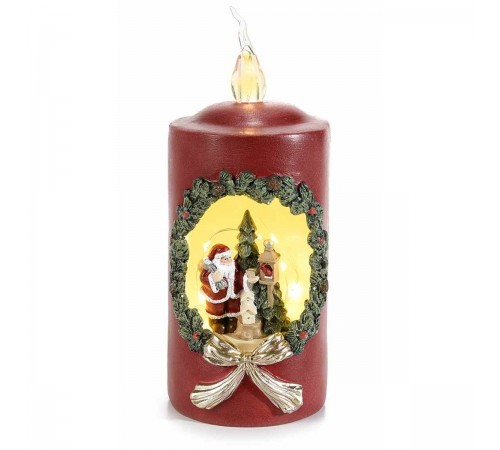 Candela di Natale a LED con Babbo Natale 18 cm