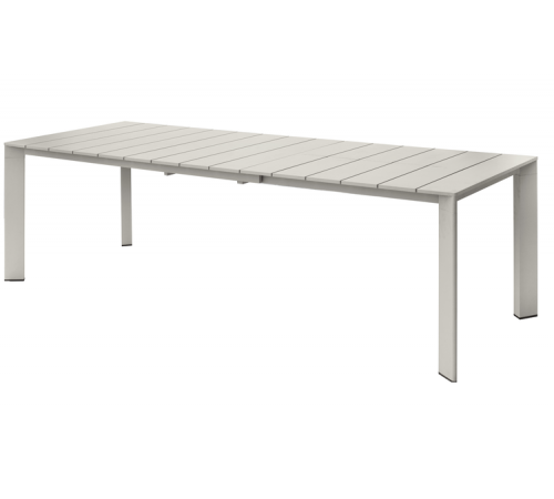 Tavolo da giardino in alluminio beige, allungabile fino a 3 metri