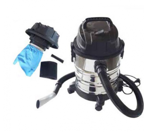 Bidone aspiracenere in acciaio inox con filtro hepa per stufe a pellet e camini