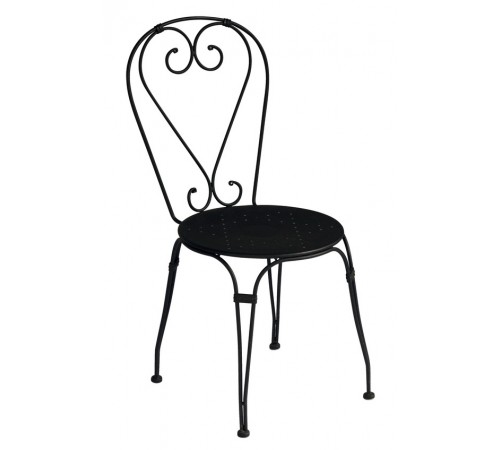 Set 4 sedie da giardino in ferro antiruggine nero