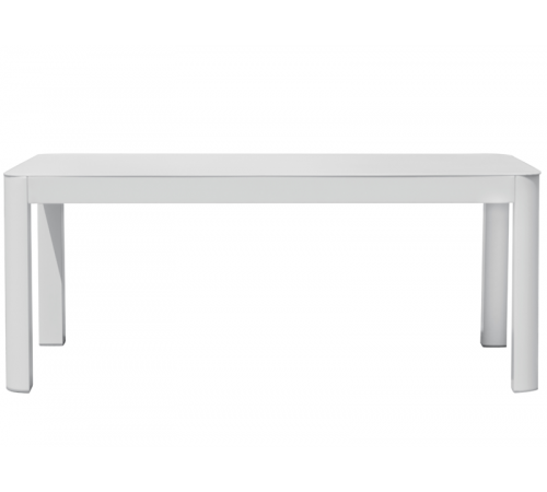 Tavolino da salotto per giardini e hotel altezza 40 cm alluminio bianco 