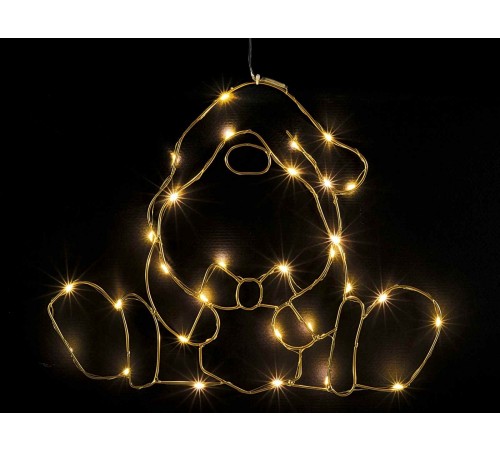 Figura Natalizia Luminosa Babbo Natale per Casa, Vetrine, Negozi 2 Pezzi