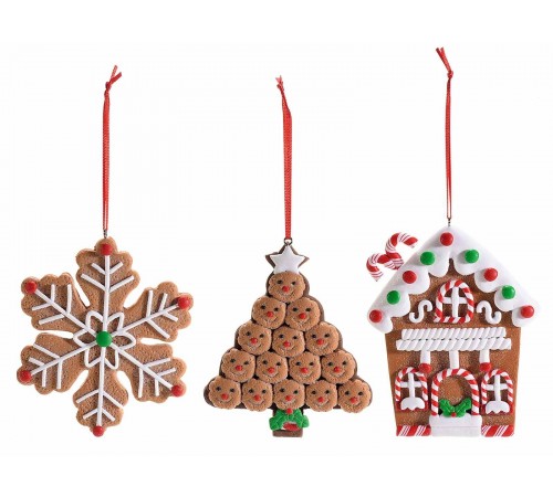 Palline per albero di Natale a forma di figure Natalizie scatola da 9 pezzi