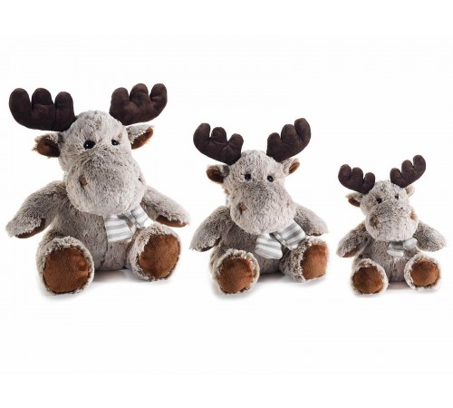 Renne Natalizie in Peluche Imbottite, Set da 3 - Decorazione Casa e Vetrine