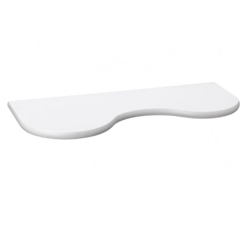 Set 4 Mensole per Camerette Bambini Bianche dalla Forma Ondulare 56 Centimetri