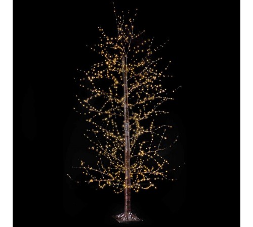 Albero di Natale Luminoso Marrone con 1700 Led, Uso Intero ed Esterno - Altezza 2,10 Mt