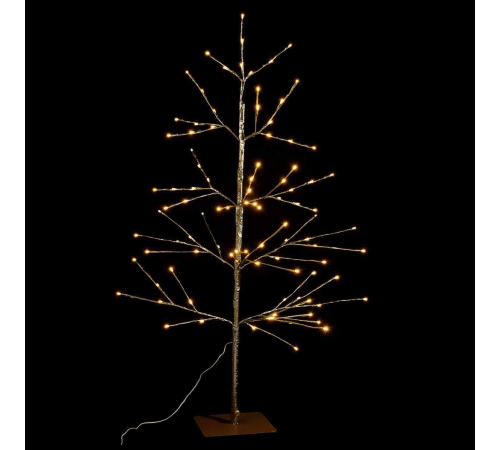 Albero di Natale luminoso effetto dorato con 96 led 1,20 metri per interni ed esterni