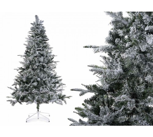 Albero di Natale artificiale innevato con 950 rami altezza 2,10 Metri Diametro 1,30 metri