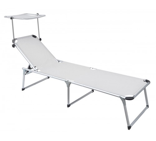 Set 2 brandine avorio in alluminio con tetto parasole e struttura rinforzata a 3 gambe