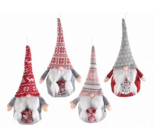 Babbo Natale Portadolci da Appendere Set 4 Pezzi Assortiti Idea Regalo