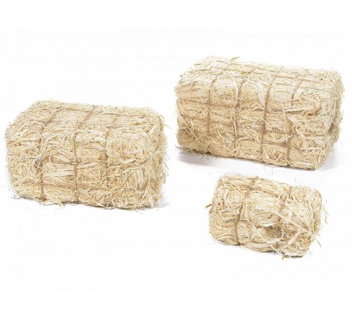 Set tre balle di fieno decorazione per casa e negozi