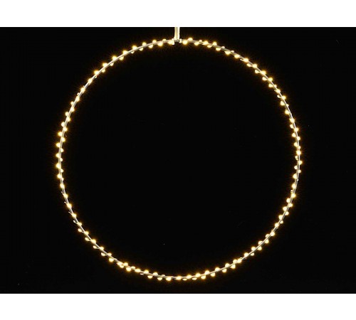 Cerchio Natalizio Luminoso da Appendere per Uso Interno ed Esterno - Diametro 40 cm