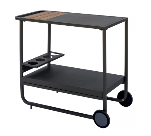 Carrello portavivande in alluminio con ruote