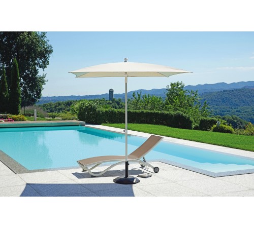 Ombrellone stabilimenti, giardino, piscina Made in Italy 2 x 2 metri in alluminio con telo ad alta protezione UV