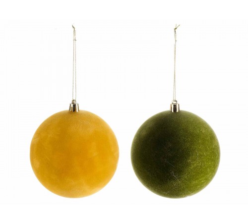 Palline per albero di Natale effetto velluto set da 12 palline diametro 10 centimetri
