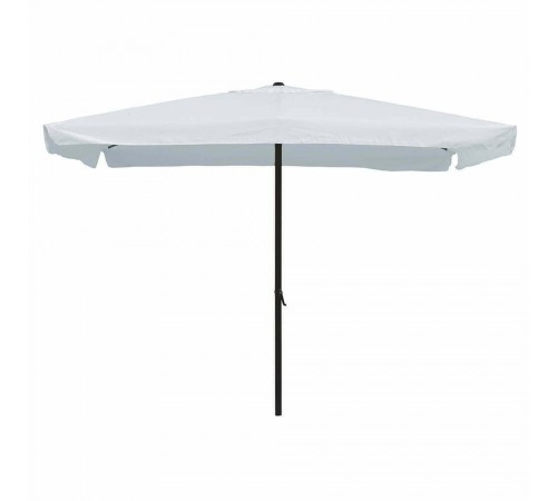 Ombrellone da giardino 3 x 3 metri con palo in acciaio antracite copertura bianca