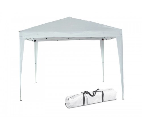 Gazebo da giardino automatico bianco con apertura facilitata