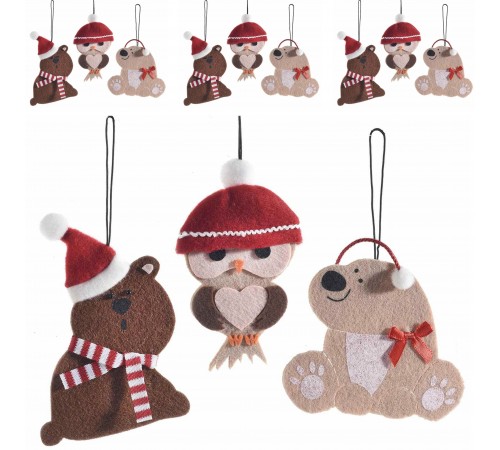 Decorazioni da Appendere per Albero di Natale A Forma di Animaletti 18 Pezzi