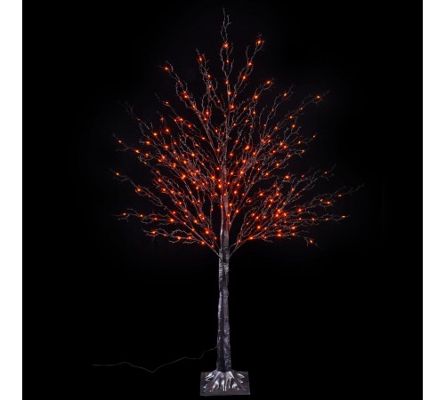 Albero di Natale Luminoso con 250 Led Arancioni, Uso Intero ed Esterno - Altezza 1,30 Mt